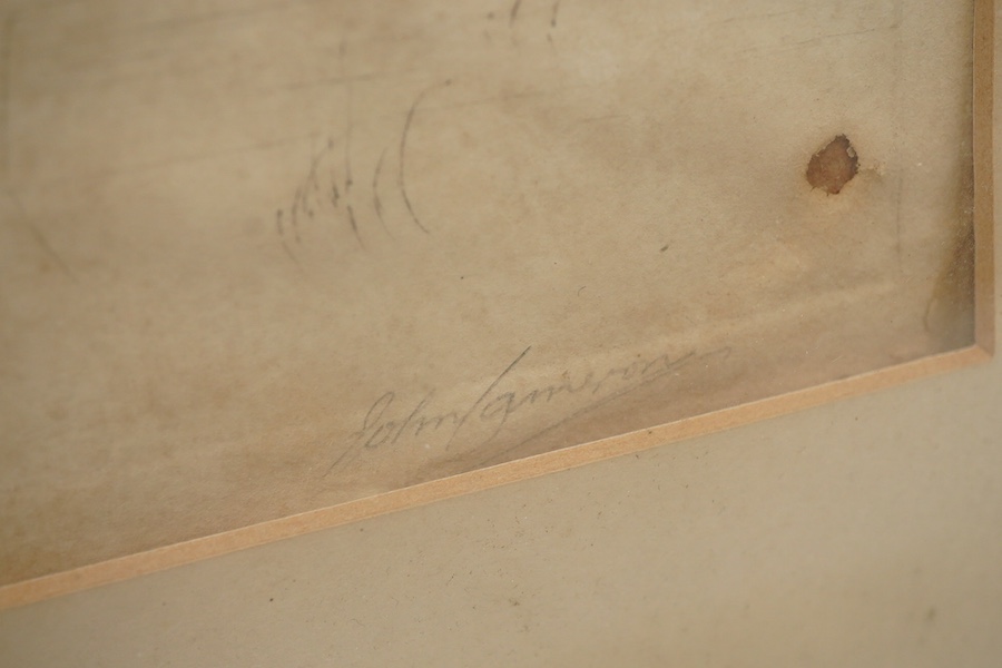 Arthur Spencer (early 20th. C), New College Gateway, Oxford, signed in pencil, etching together with another, 23 x 29cm